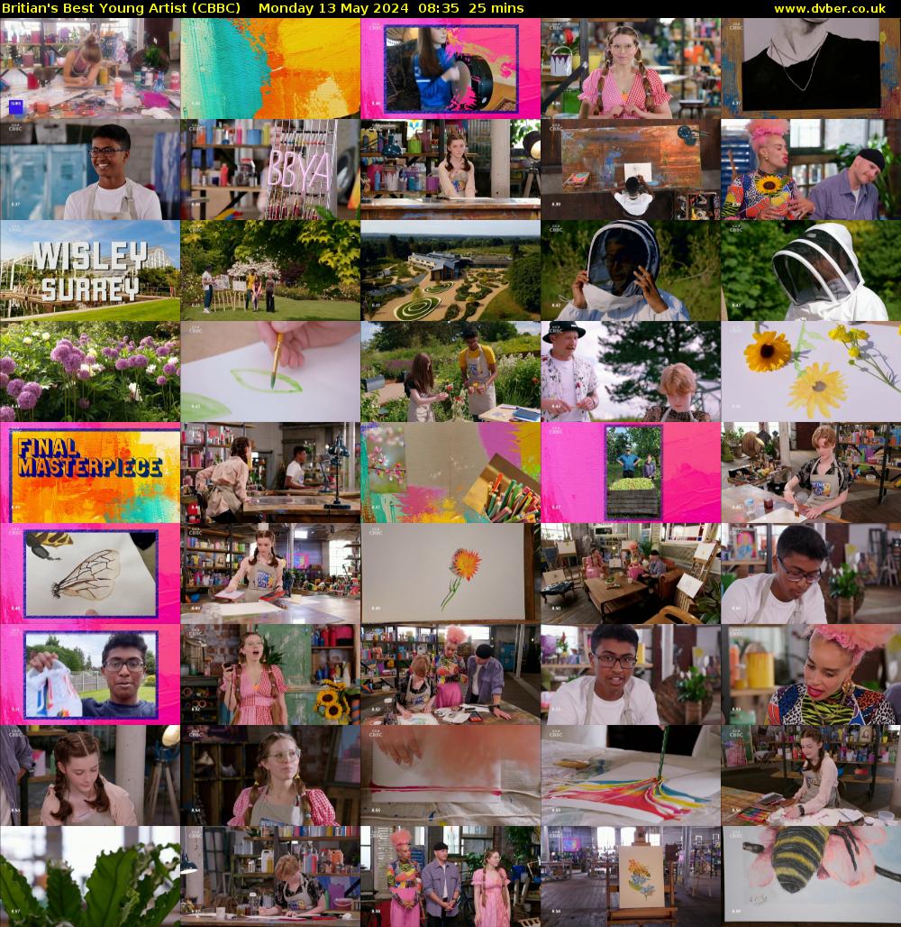 Britian's Best Young Artist (CBBC) Monday 13 May 2024 08:35 - 09:00