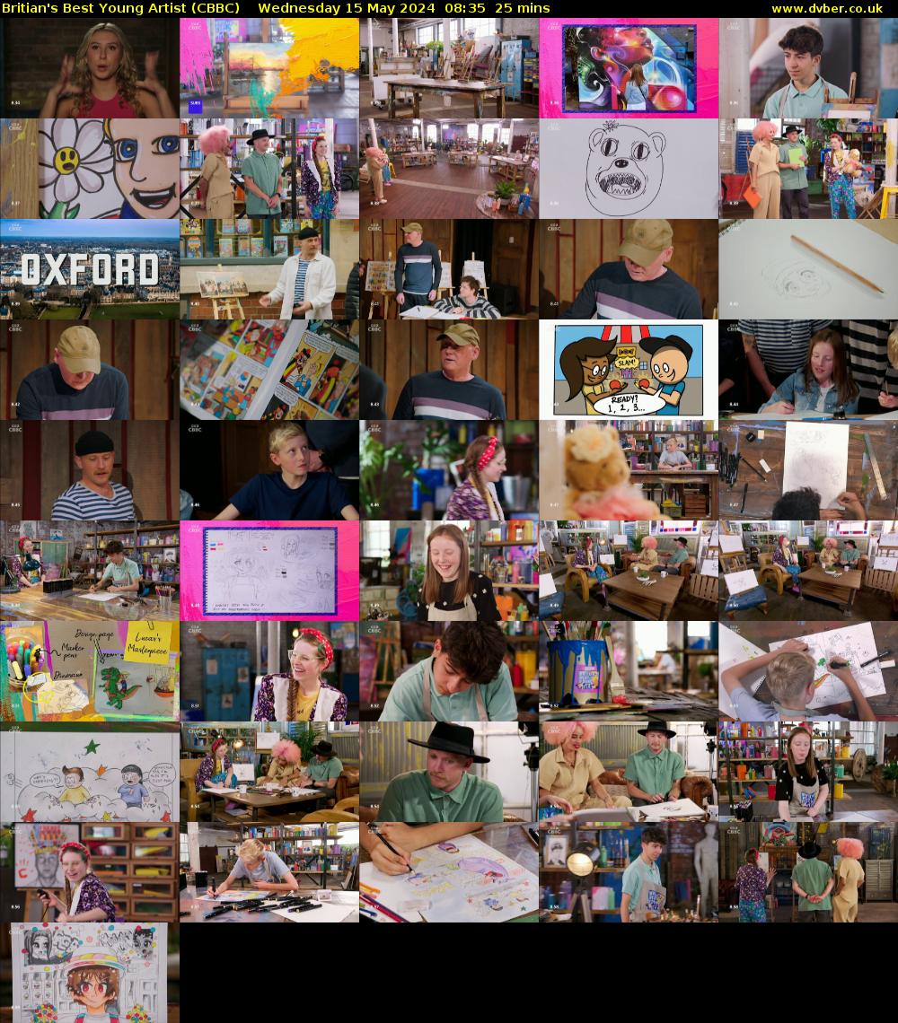 Britian's Best Young Artist (CBBC) Wednesday 15 May 2024 08:35 - 09:00