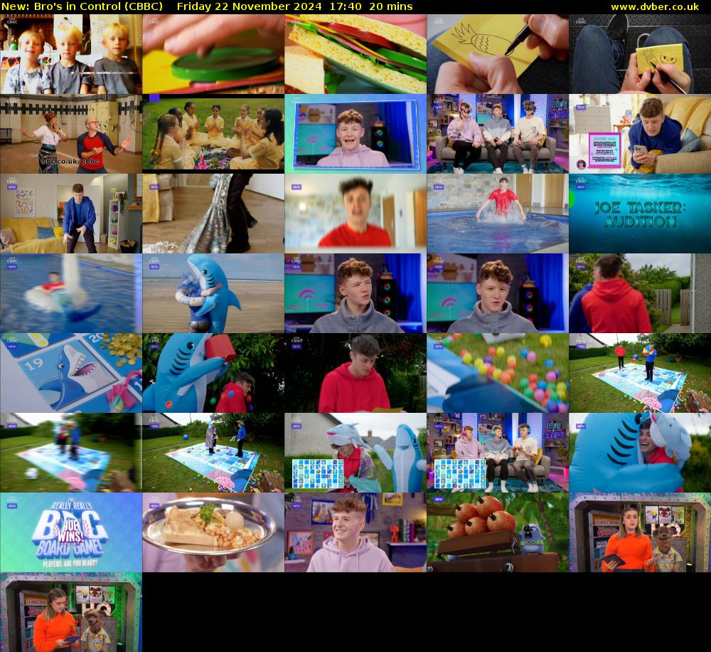Bro's In Control (CBBC) Friday 22 November 2024 17:40 - 18:00