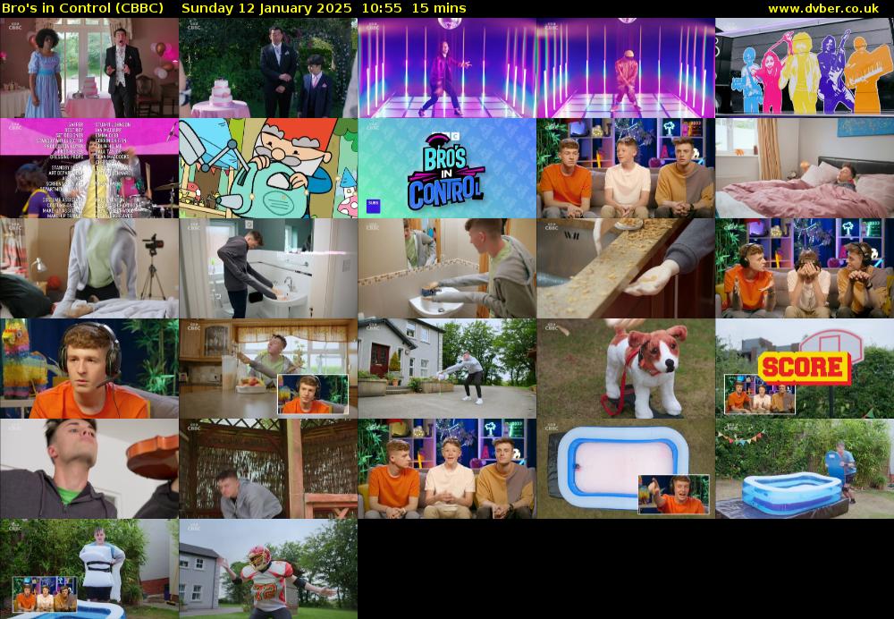 Bro's In Control (CBBC) Sunday 12 January 2025 10:55 - 11:10