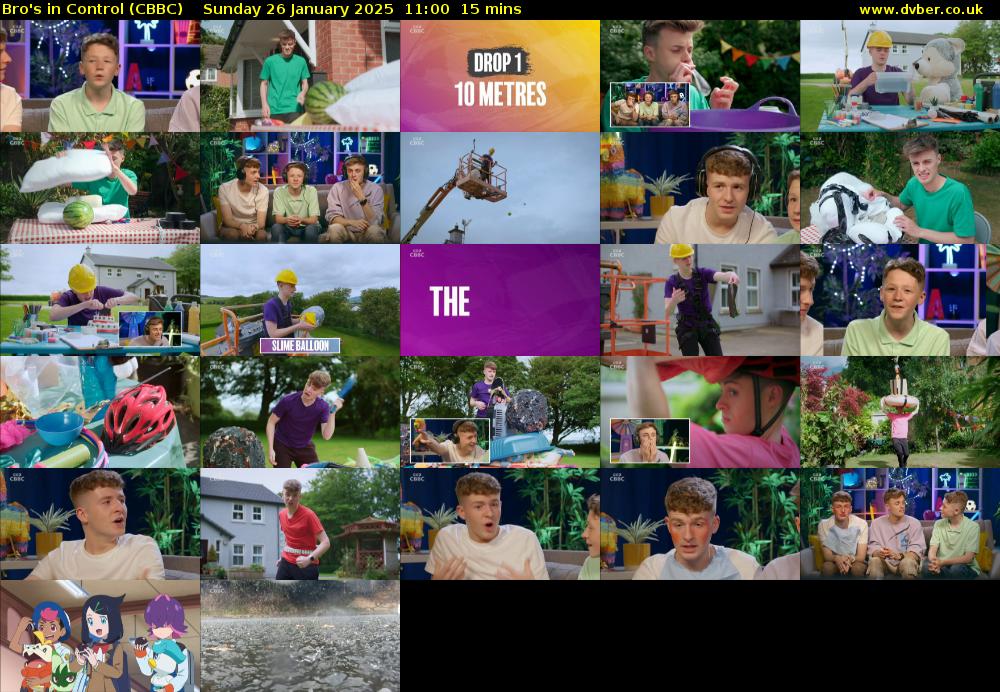 Bro's In Control (CBBC) Sunday 26 January 2025 11:00 - 11:15