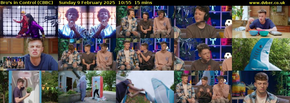 Bro's In Control (CBBC) Sunday 9 February 2025 10:55 - 11:10