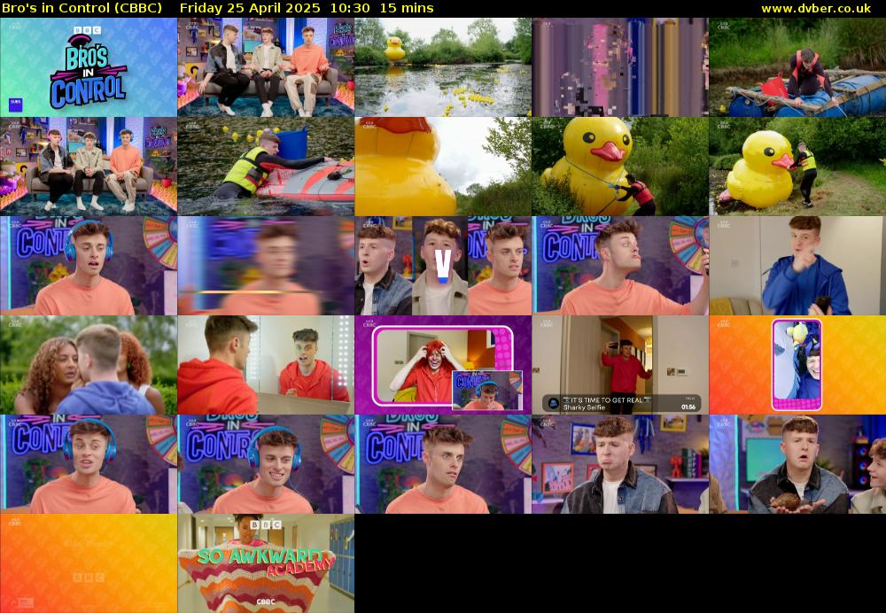 Bro's In Control (CBBC) Friday 25 April 2025 10:30 - 10:45