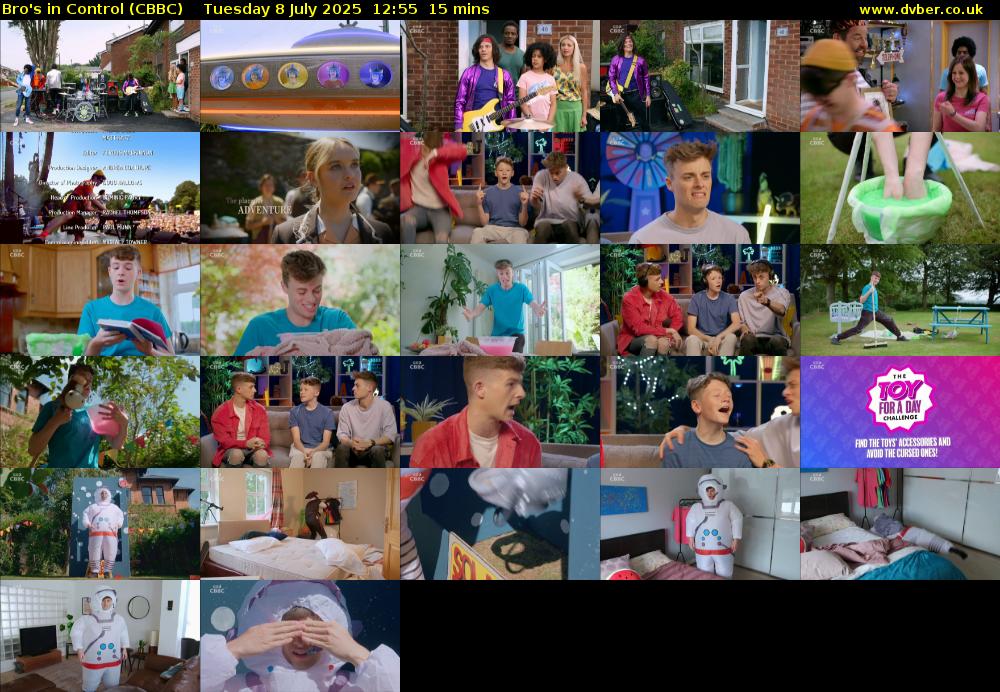 Bro's In Control (CBBC) Tuesday 8 July 2025 12:55 - 13:10