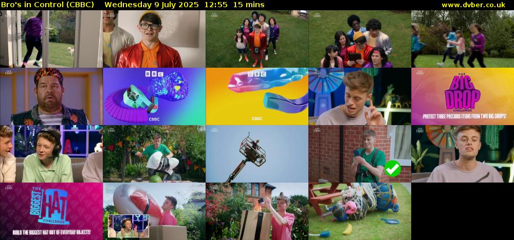 Bro's In Control (CBBC) Wednesday 9 July 2025 12:55 - 13:10