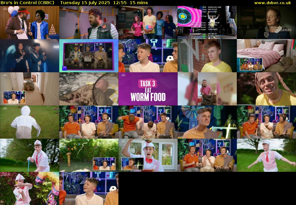 Bro's In Control (CBBC) Tuesday 15 July 2025 12:55 - 13:10