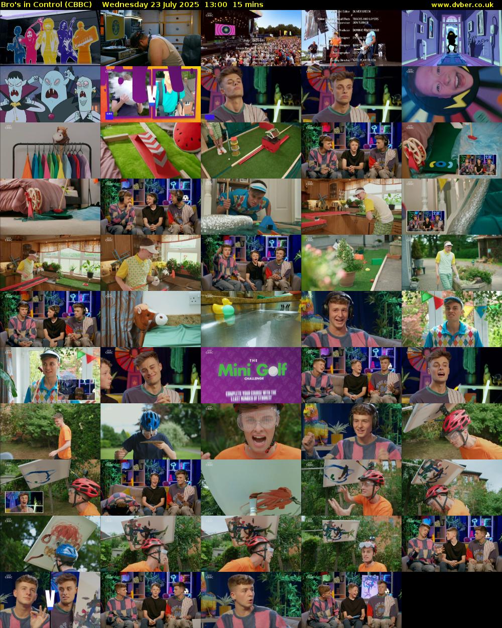 Bro's In Control (CBBC) Wednesday 23 July 2025 13:00 - 13:15