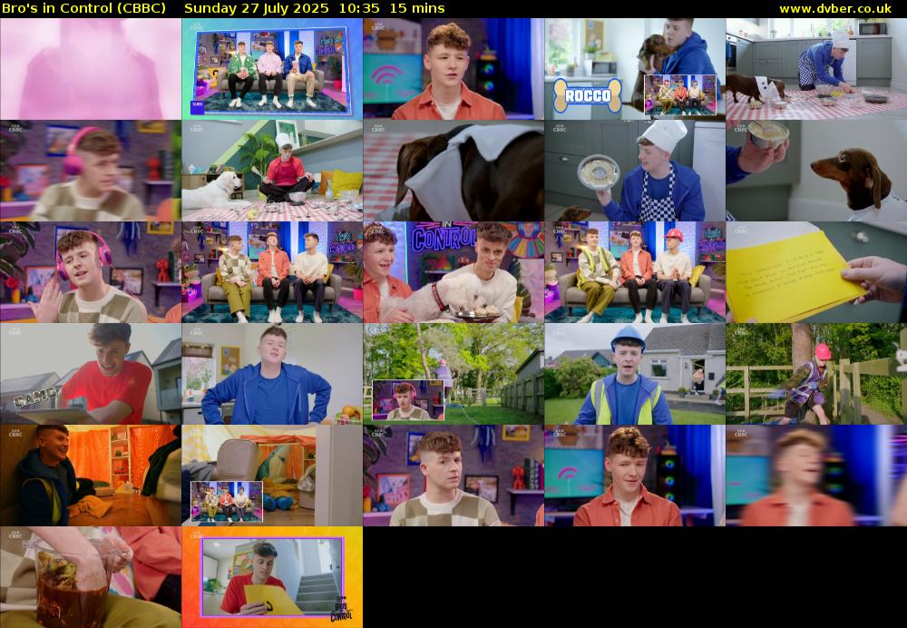 Bro's In Control (CBBC) Sunday 27 July 2025 10:35 - 10:50