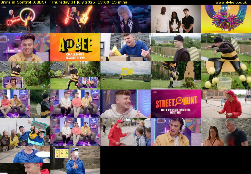 Bro's In Control (CBBC) Thursday 31 July 2025 13:00 - 13:15