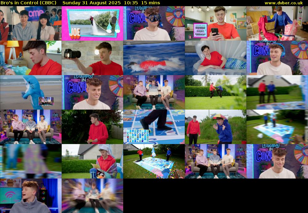 Bro's In Control (CBBC) Sunday 31 August 2025 10:35 - 10:50