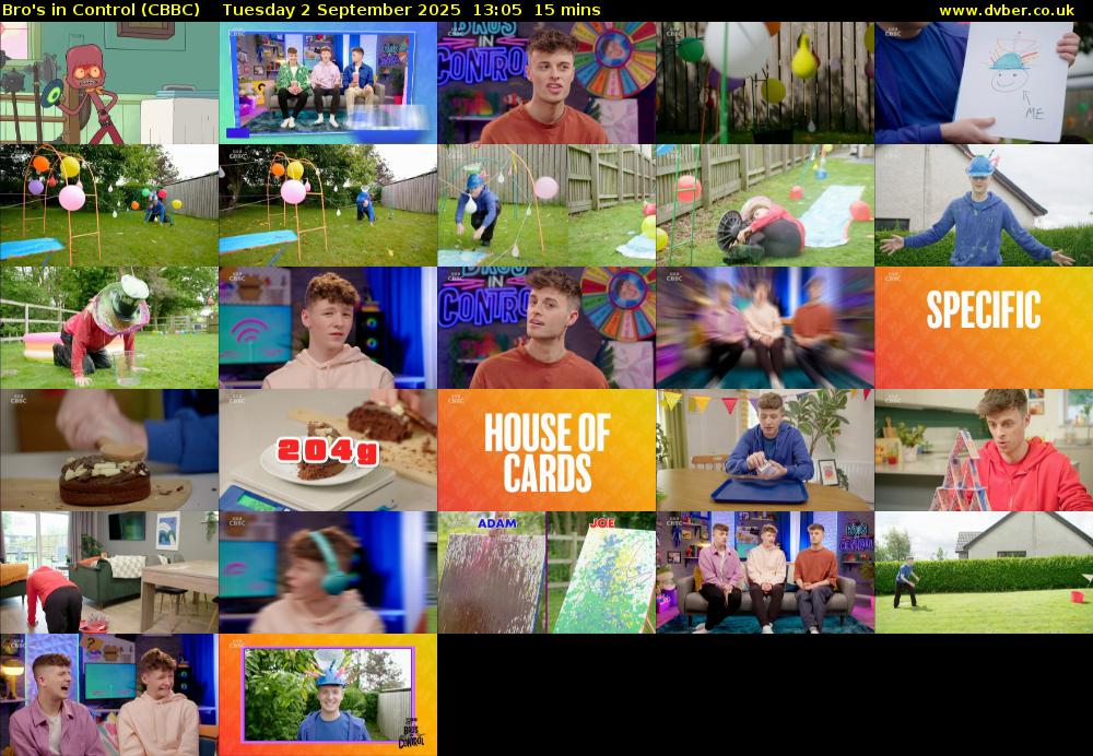 Bro's In Control (CBBC) Tuesday 2 September 2025 13:05 - 13:20