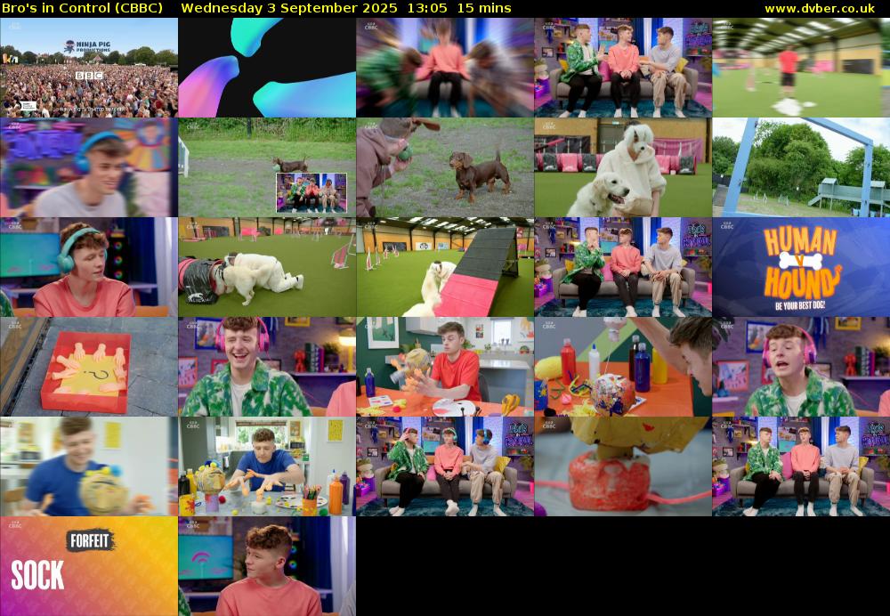 Bro's In Control (CBBC) Wednesday 3 September 2025 13:05 - 13:20