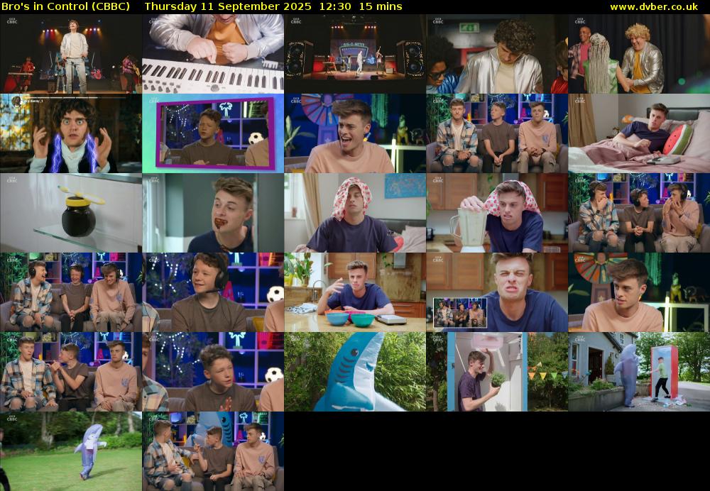 Bro's In Control (CBBC) Thursday 11 September 2025 12:30 - 12:45