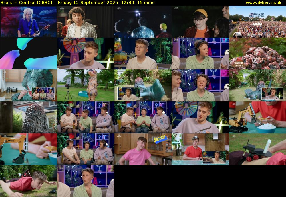 Bro's In Control (CBBC) Friday 12 September 2025 12:30 - 12:45