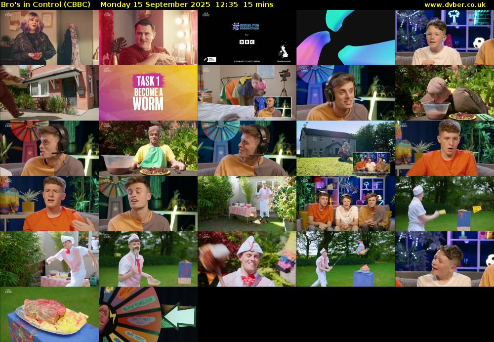 Bro's In Control (CBBC) Monday 15 September 2025 12:35 - 12:50