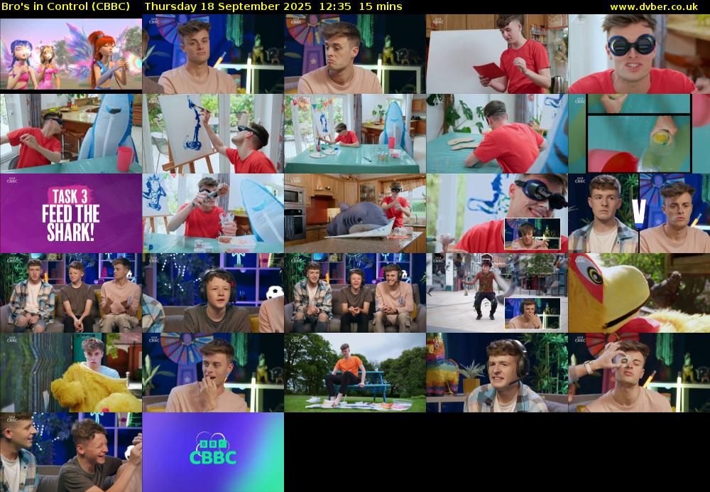 Bro's In Control (CBBC) Thursday 18 September 2025 12:35 - 12:50