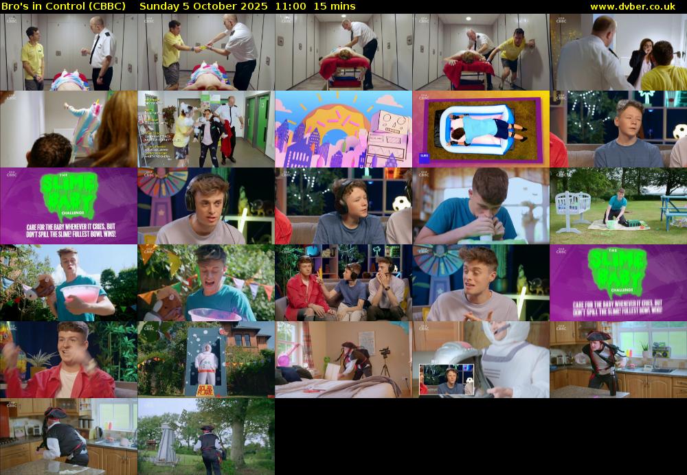 Bro's In Control (CBBC) Sunday 5 October 2025 11:00 - 11:15