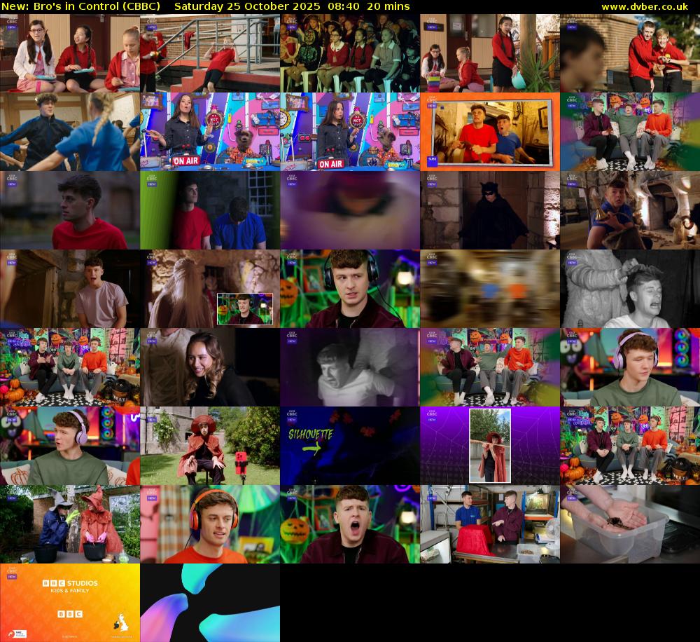 Bro's In Control (CBBC) Saturday 25 October 2025 08:40 - 09:00