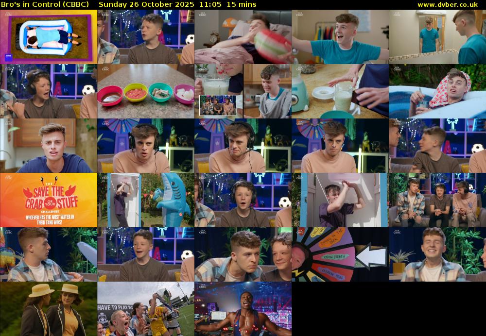 Bro's In Control (CBBC) Sunday 26 October 2025 11:05 - 11:20