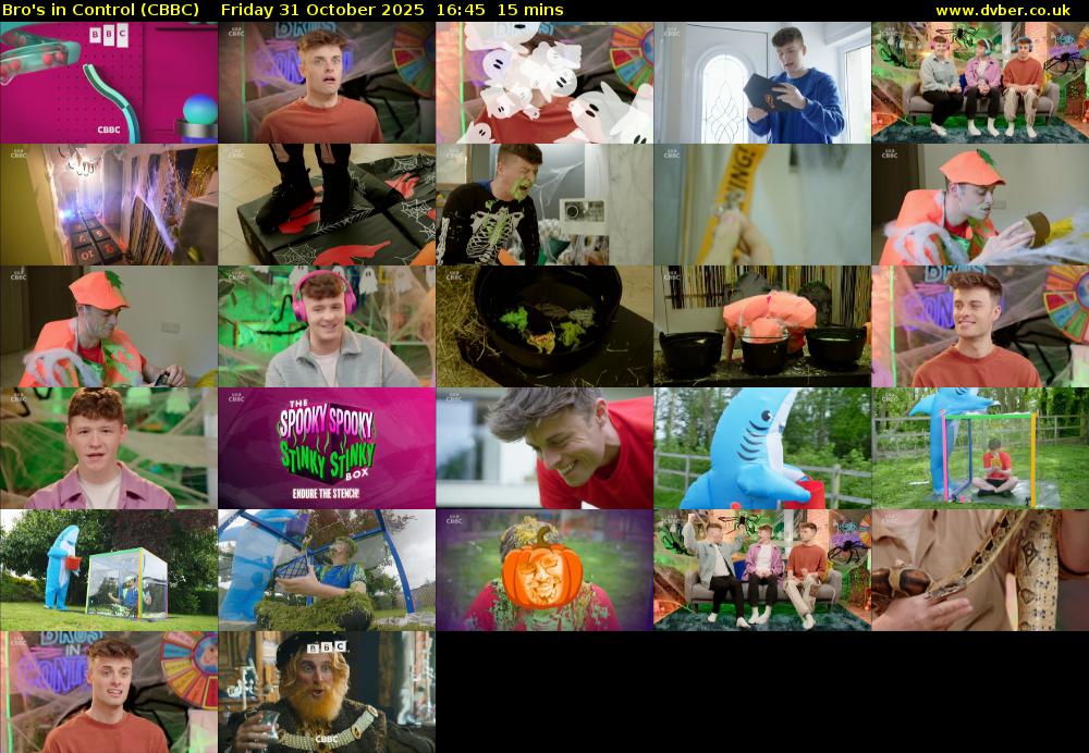Bro's In Control (CBBC) Friday 31 October 2025 16:45 - 17:00