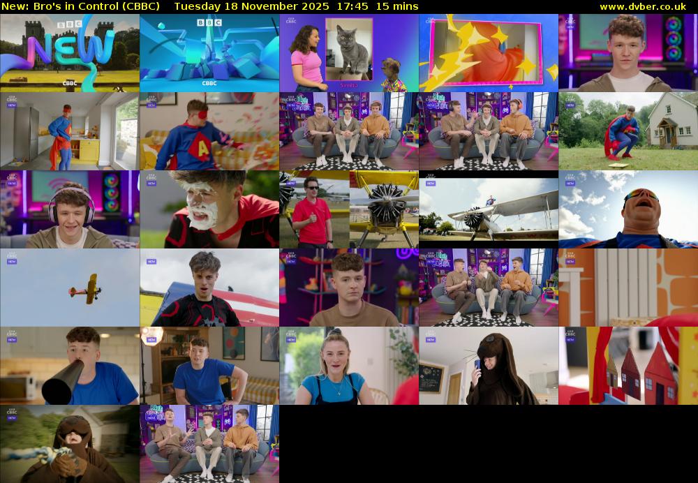 Bro's In Control (CBBC) Tuesday 18 November 2025 17:45 - 18:00