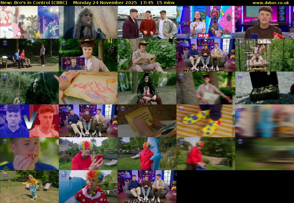 Bro's In Control (CBBC) Monday 24 November 2025 17:45 - 18:00