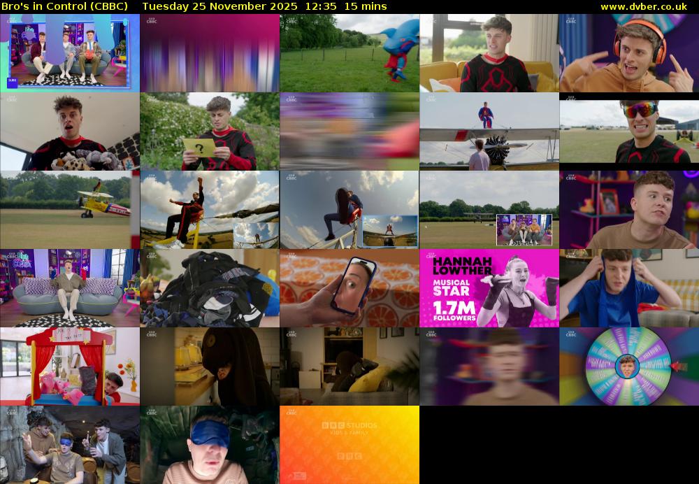 Bro's In Control (CBBC) Tuesday 25 November 2025 12:35 - 12:50