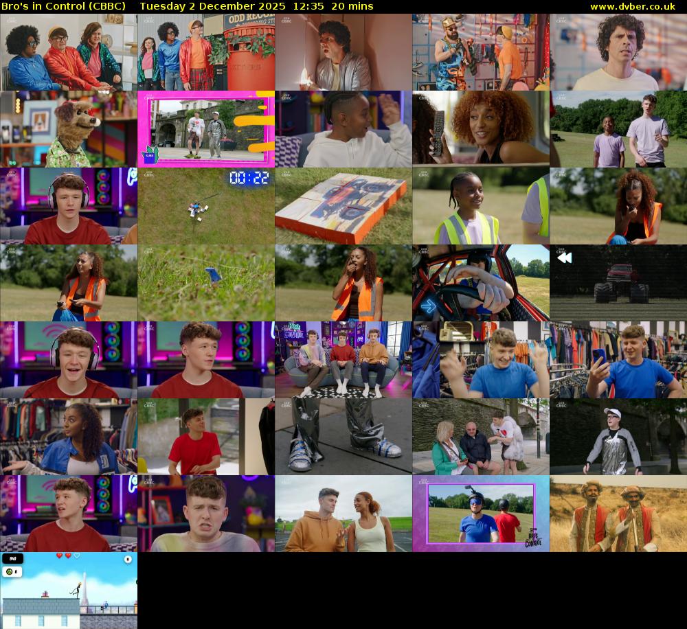 Bro's In Control (CBBC) Tuesday 2 December 2025 12:35 - 12:55