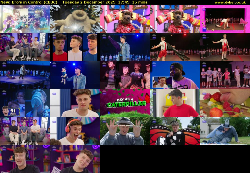 Bro's In Control (CBBC) Tuesday 2 December 2025 17:45 - 18:00