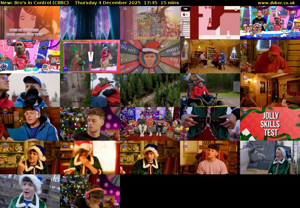 Bro's In Control (CBBC) Thursday 4 December 2025 17:45 - 18:00