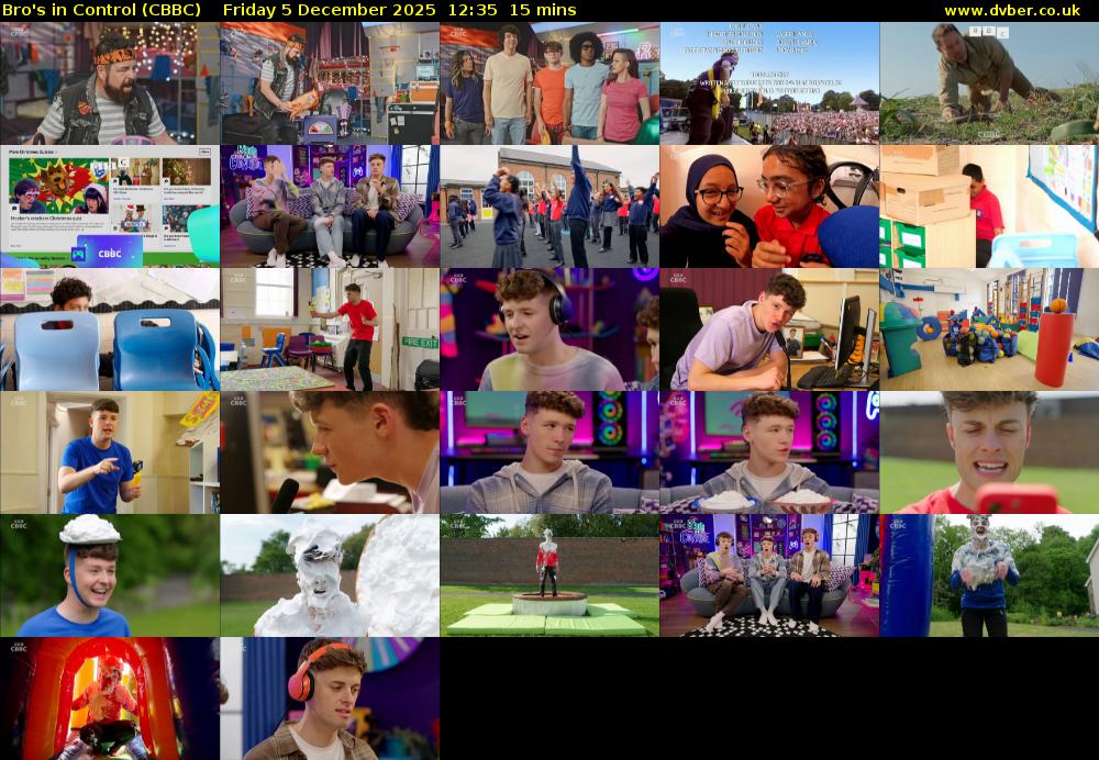 Bro's In Control (CBBC) Friday 5 December 2025 12:35 - 12:50