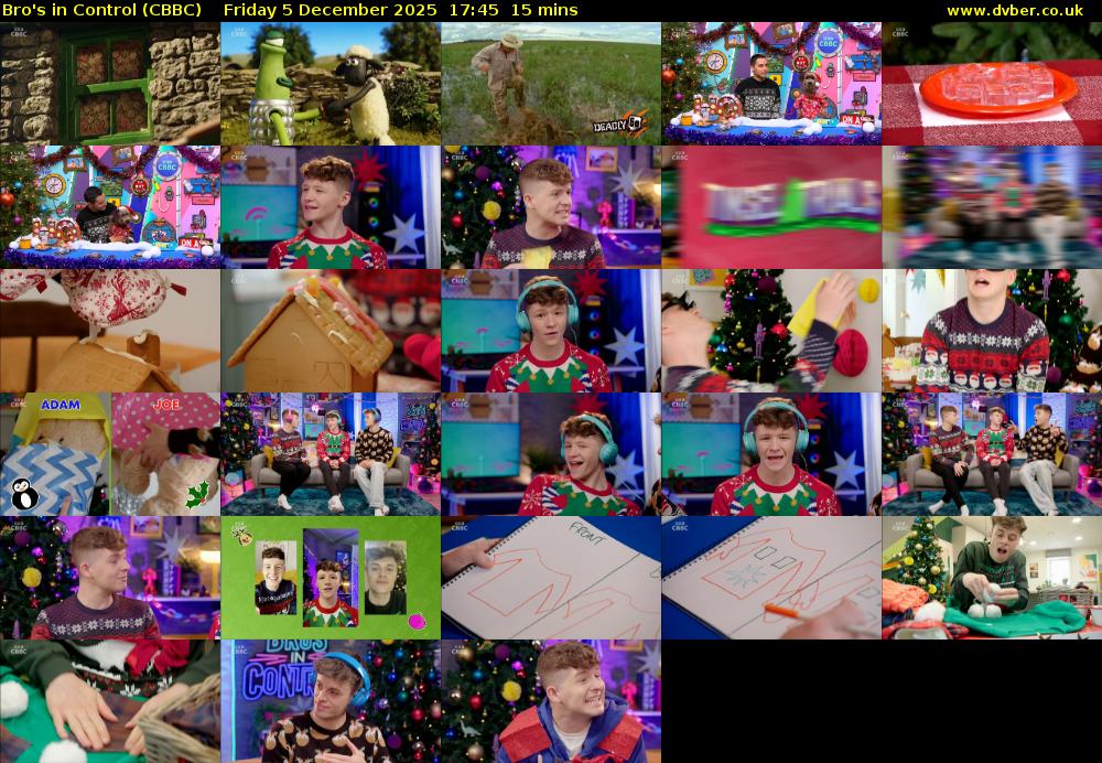 Bro's In Control (CBBC) Friday 5 December 2025 17:45 - 18:00