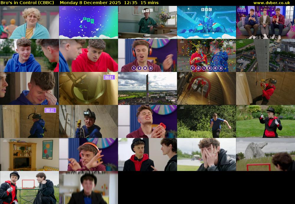 Bro's In Control (CBBC) Monday 8 December 2025 12:35 - 12:50