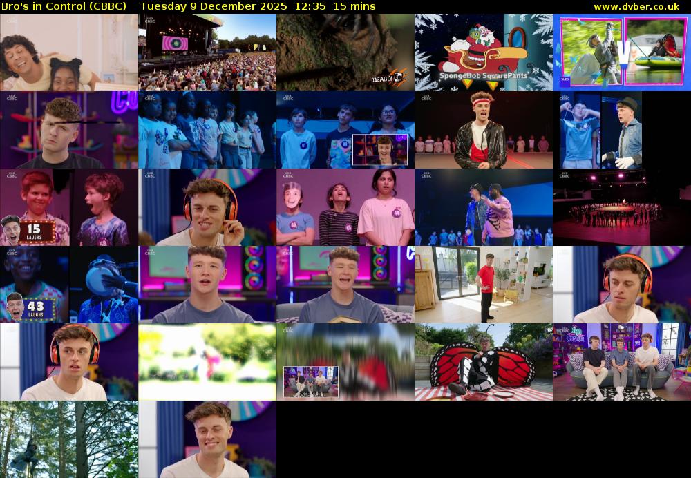 Bro's In Control (CBBC) Tuesday 9 December 2025 12:35 - 12:50