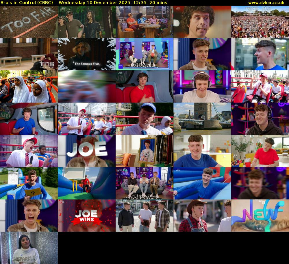 Bro's In Control (CBBC) Wednesday 10 December 2025 12:35 - 12:55