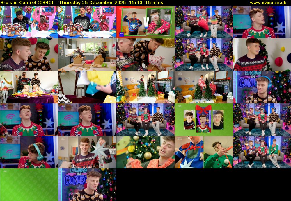 Bro's In Control (CBBC) Thursday 25 December 2025 15:40 - 15:55