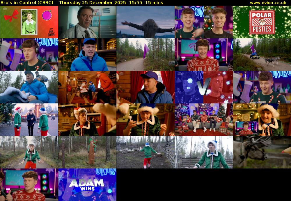Bro's In Control (CBBC) Thursday 25 December 2025 15:55 - 16:10