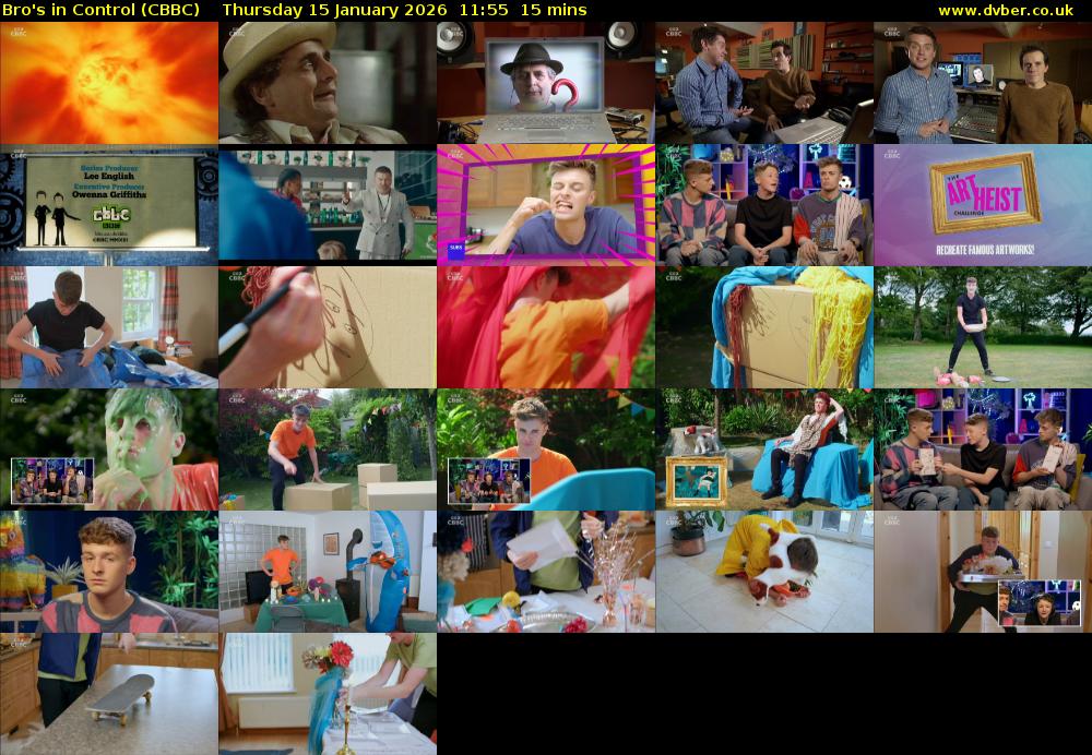 Bro's In Control (CBBC) Thursday 15 January 2026 11:55 - 12:10