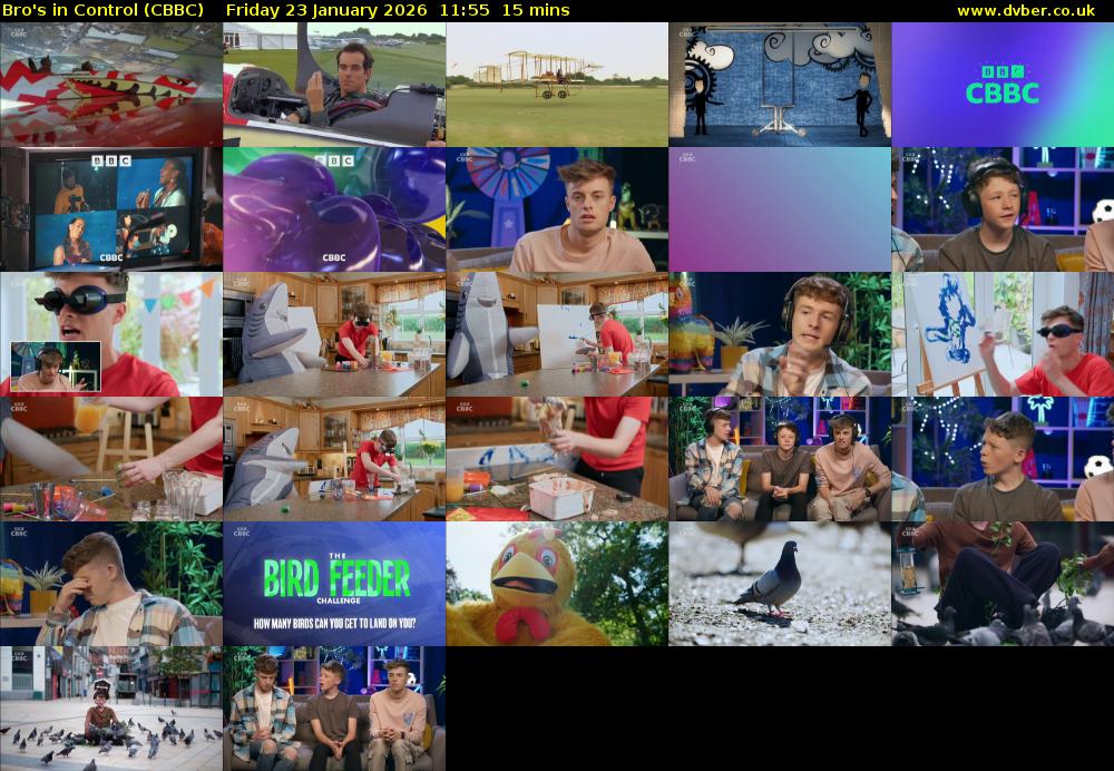 Bro's In Control (CBBC) Friday 23 January 2026 11:55 - 12:10