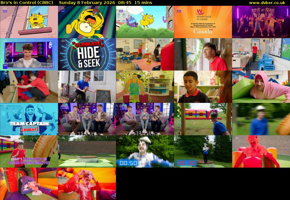 Bro's In Control (CBBC) Sunday 8 February 2026 08:45 - 09:00