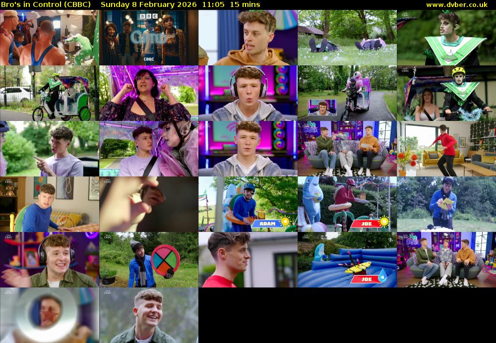 Bro's In Control (CBBC) Sunday 8 February 2026 11:05 - 11:20