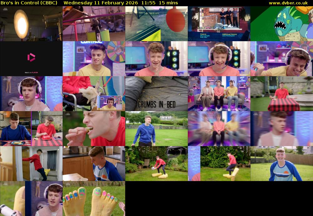 Bro's In Control (CBBC) Wednesday 11 February 2026 11:55 - 12:10
