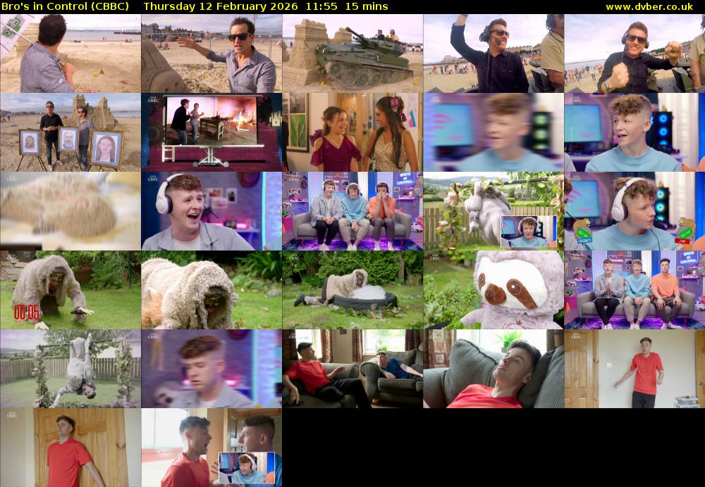 Bro's In Control (CBBC) Thursday 12 February 2026 11:55 - 12:10
