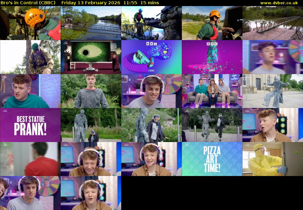 Bro's In Control (CBBC) Friday 13 February 2026 11:55 - 12:10