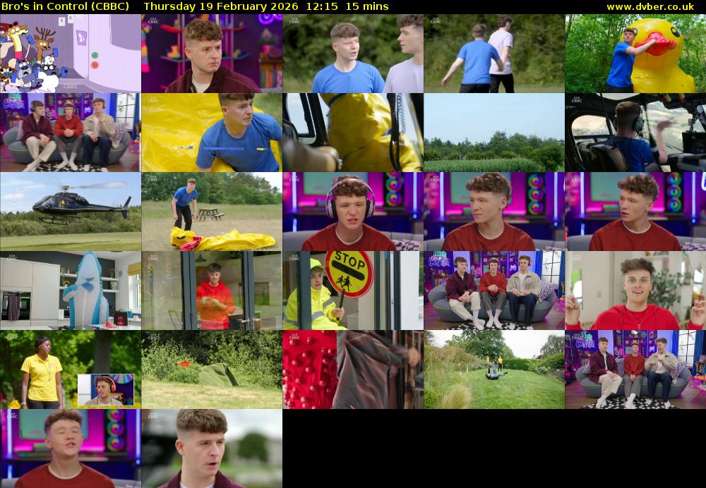 Bro's In Control (CBBC) Thursday 19 February 2026 12:15 - 12:30