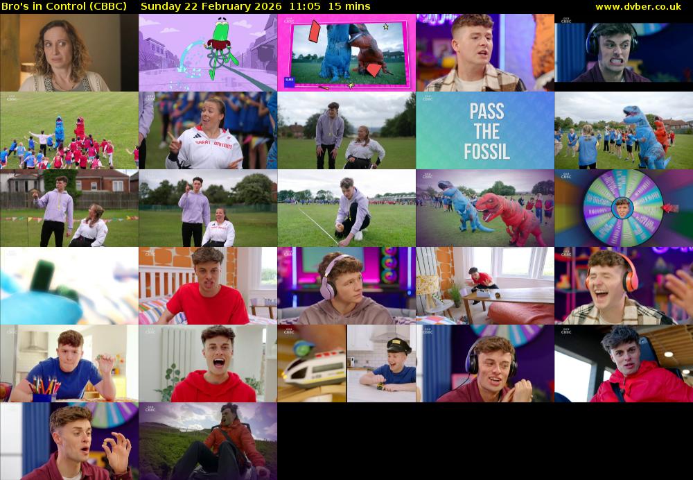 Bro's In Control (CBBC) Sunday 22 February 2026 11:05 - 11:20