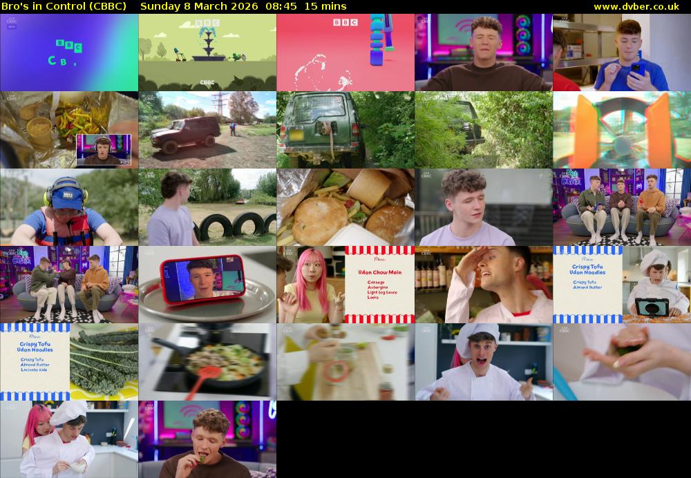 Bro's In Control (CBBC) Sunday 8 March 2026 08:45 - 09:00
