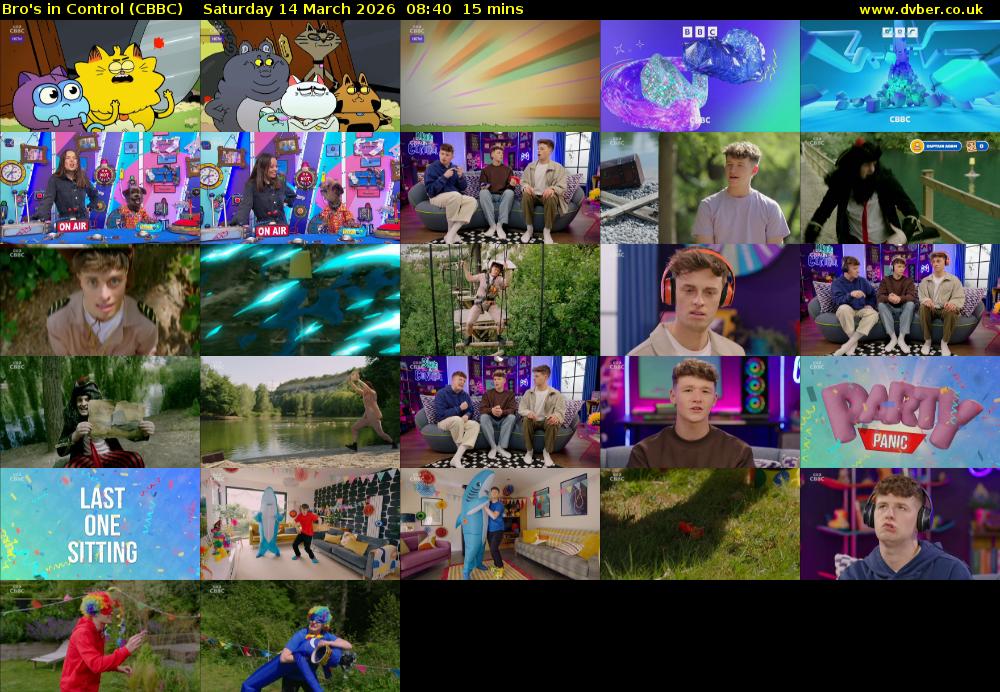 Bro's In Control (CBBC) Saturday 14 March 2026 08:40 - 08:55