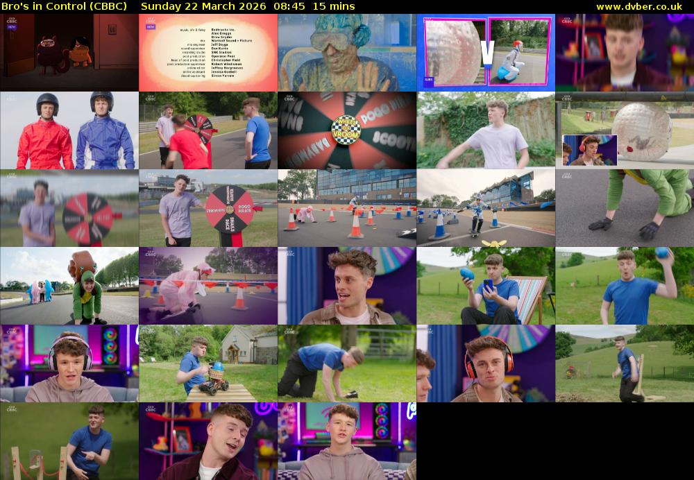 Bro's In Control (CBBC) Sunday 22 March 2026 08:45 - 09:00
