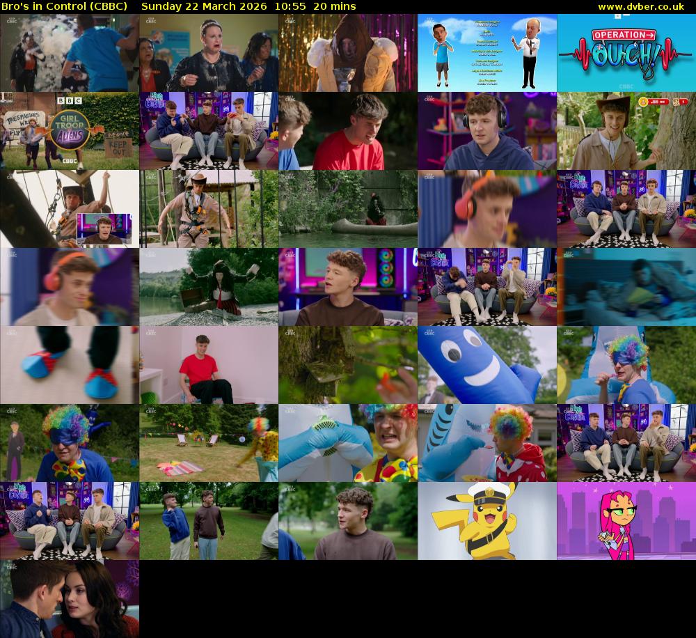 Bro's In Control (CBBC) Sunday 22 March 2026 10:55 - 11:15